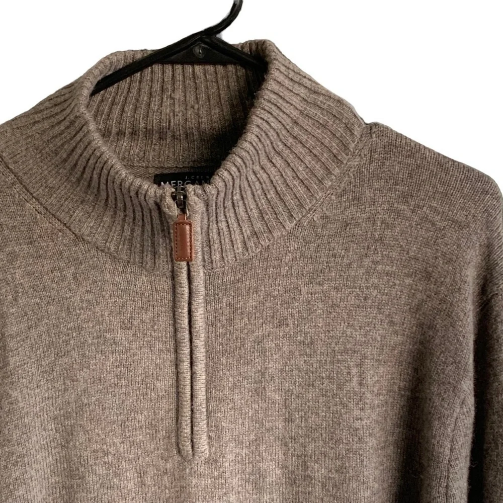 Men’s J. Crew Mercantile Sweater 1/2 Zip Ribbed Mock Neck Size Large style J7417